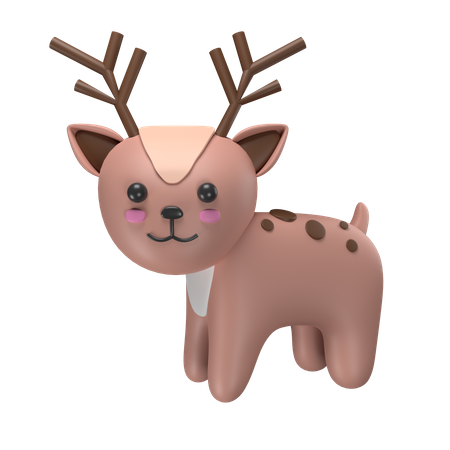 Cerf  3D Icon