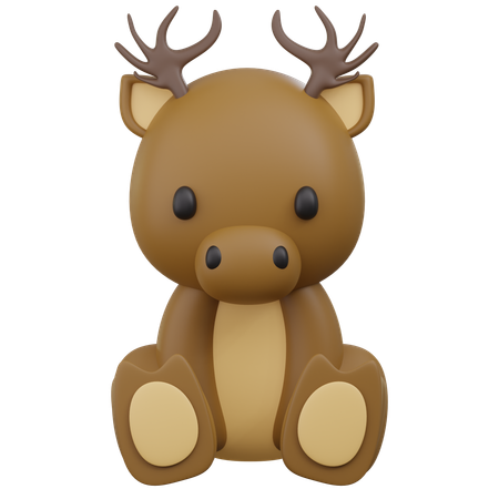 Cerf mignon  3D Icon