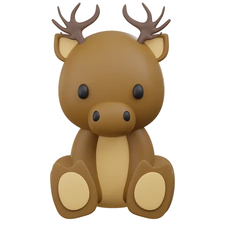 Cerf mignon  3D Icon