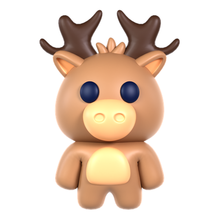 Cerf mignon  3D Icon