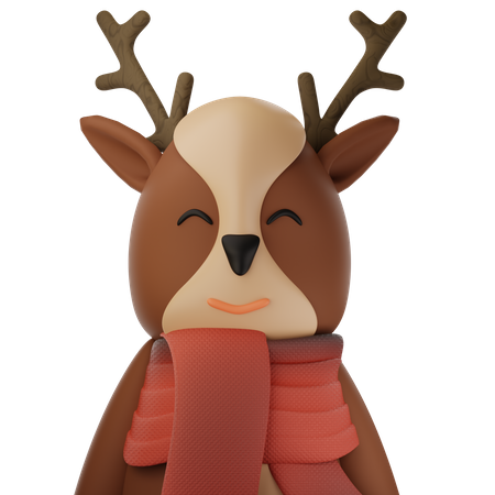Cerf mignon  3D Icon