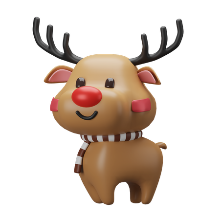 Cerf mignon  3D Icon