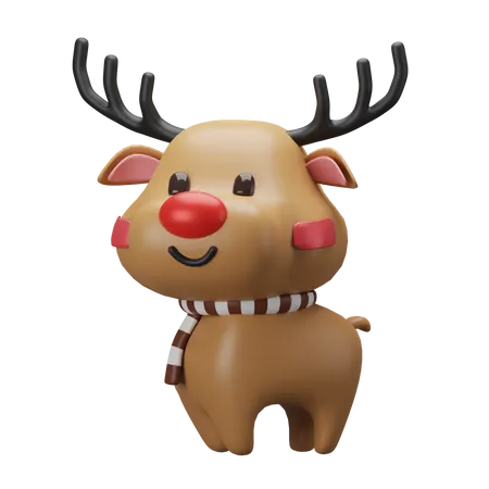 Cerf mignon  3D Icon