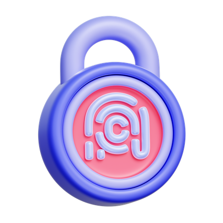 Cerradura con huella dactilar  3D Icon