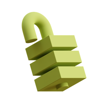 Cerradura cúbica  3D Icon