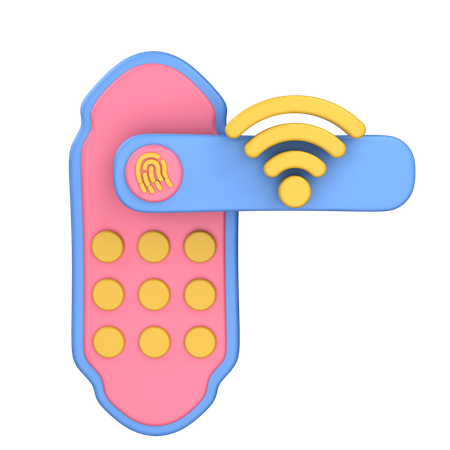 Cerradura de puerta inteligente  3D Icon