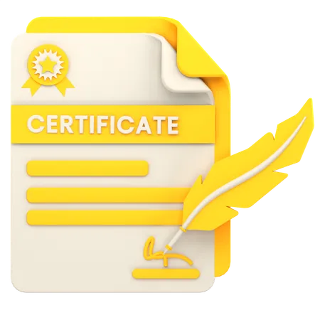 Certidão legal  3D Icon