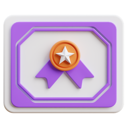 Certificação  3D Icon