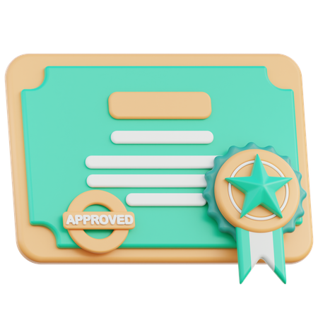 Certificação  3D Icon