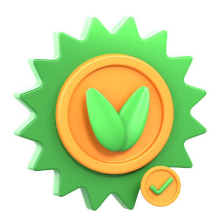 Certificação Ecológica  3D Icon