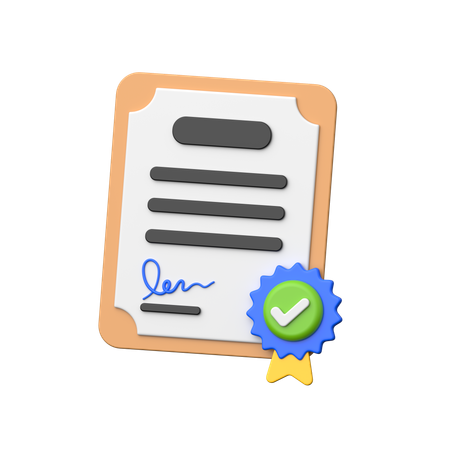 Certificação Empresarial  3D Icon