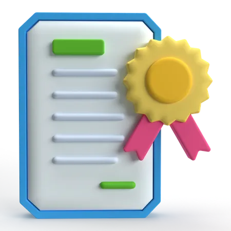 Certificación  3D Icon