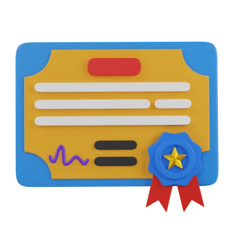 Certificación  3D Icon