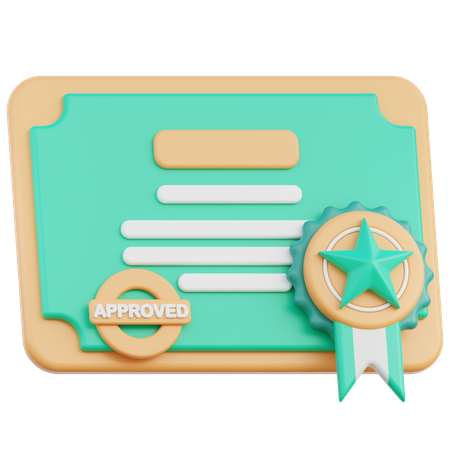 Certificación  3D Icon