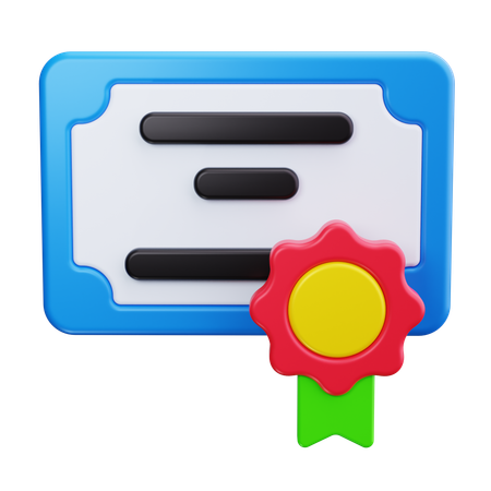 Certificación  3D Icon