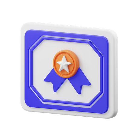 Certificación  3D Icon