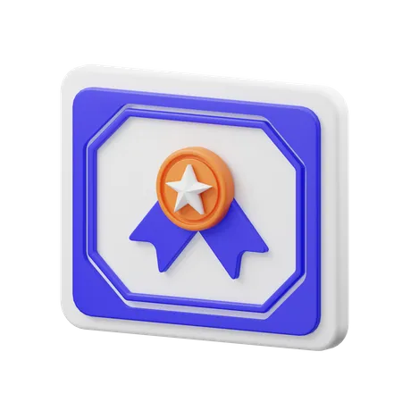 Certificación  3D Icon