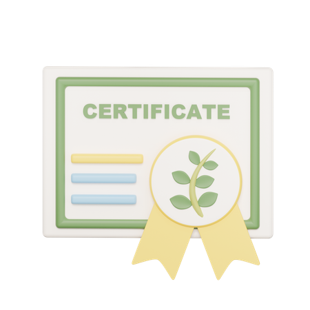 Certificación agrícola  3D Icon