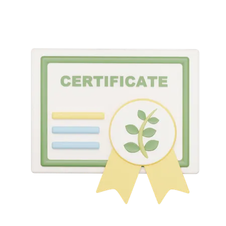 Certificación agrícola  3D Icon