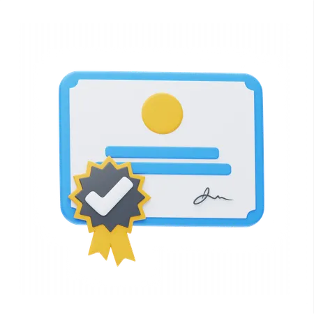 Certificacion de calidad  3D Icon