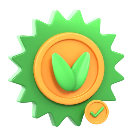 Certificación Ecológica  3D Icon
