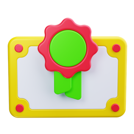 Certificações  3D Icon