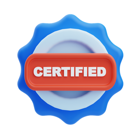 Certificado  3D Icon