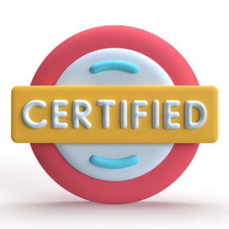 Certificado  3D Icon