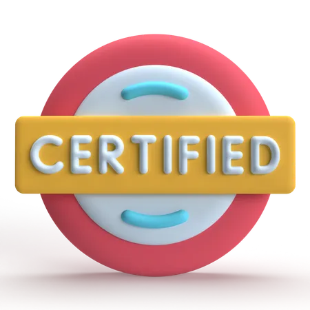 Certificado  3D Icon