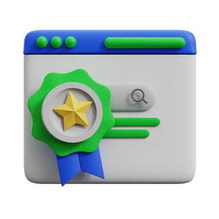 Certificado  3D Icon