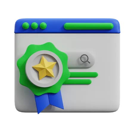 Certificado  3D Icon