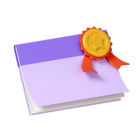 Certificado  3D Icon