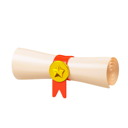 Certificado  3D Icon