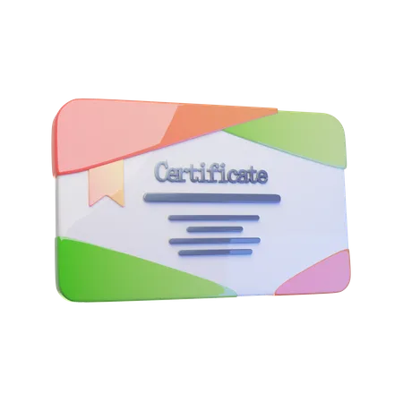 Certificado  3D Icon