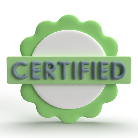 Certificado  3D Icon