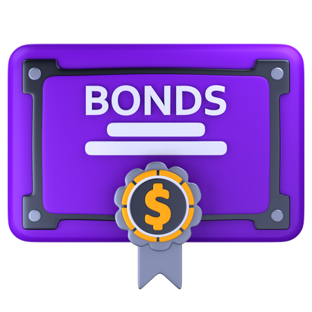 Certificado de bonos  3D Icon