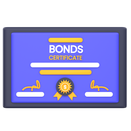 Certificado de bonos  3D Icon