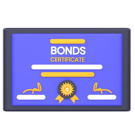 Certificado de bonos  3D Icon