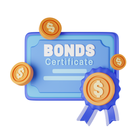 Certificado de bonos  3D Icon