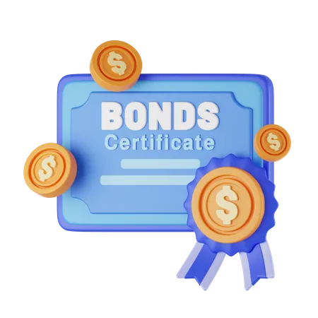 Certificado de bonos  3D Icon