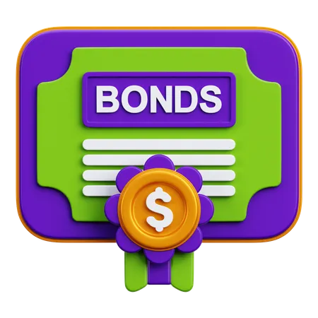 Certificado de bonos  3D Icon