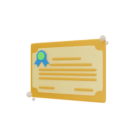 Certificado de bonos  3D Icon