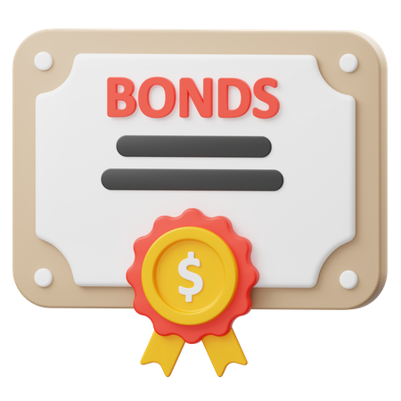 Certificado de bonos  3D Icon