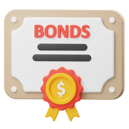 Certificado de bonos  3D Icon