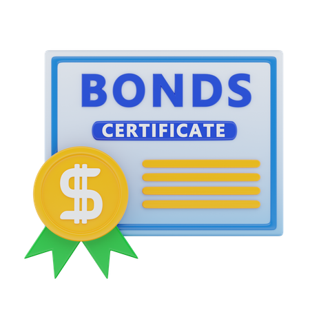 Certificado de bonos  3D Icon