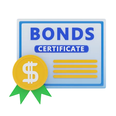 Certificado de bonos  3D Icon