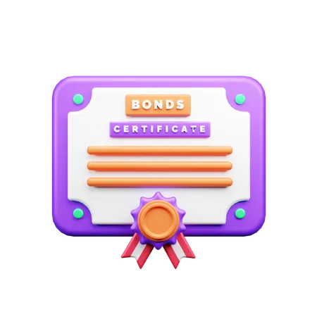 Certificado de bonos  3D Icon