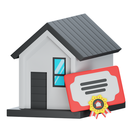 Certificado de casa  3D Icon