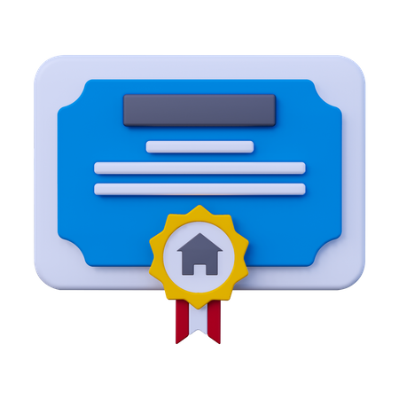 Certificado de casa  3D Icon
