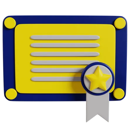 Certificado de empresa  3D Icon